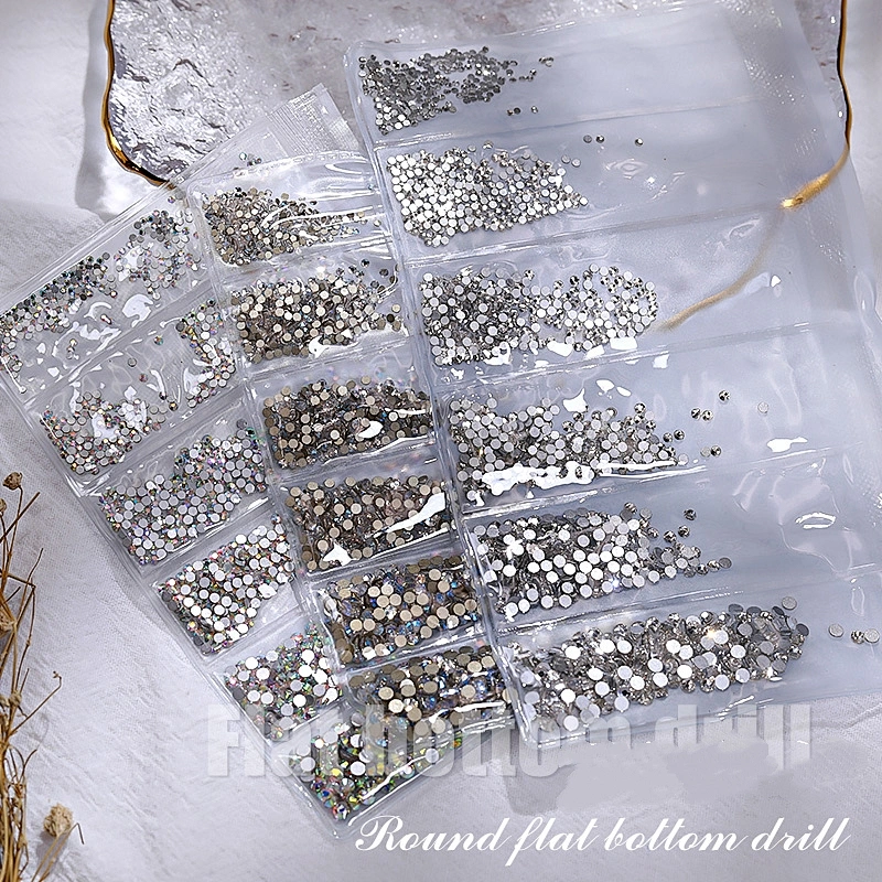 1440Pcs 3D Rhinestones Nail Art Crystal Decorative Stones Flat Back Stickers & Decals